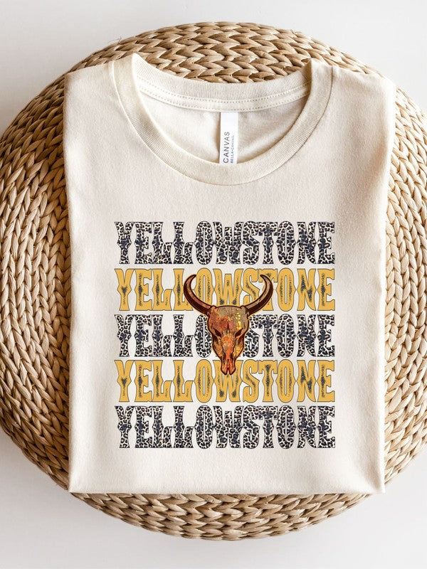 Yellowstone Stacked Leopard Boutique Style Tee