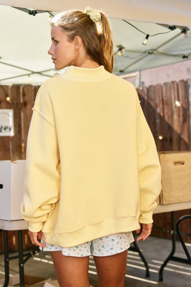 'dilly Dally' Print Mockneck Sweatshirt
