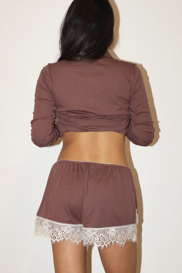 Lace Trim Flowy Shorts Bailey Rose Cowgirl Charm