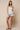 Blue Blush Cozy Days 3-piece stripe lounge set featuring a cardigan, tank top, and shorts on a model.