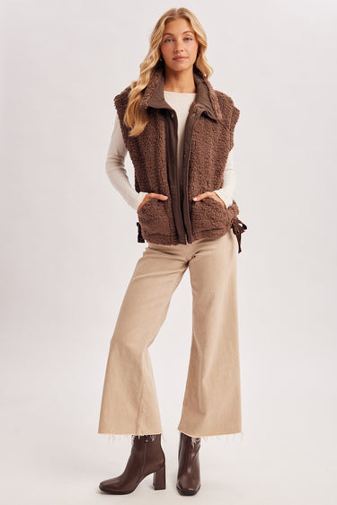 Women’s Sherpa Button Down Vest | Cowgirl Charm