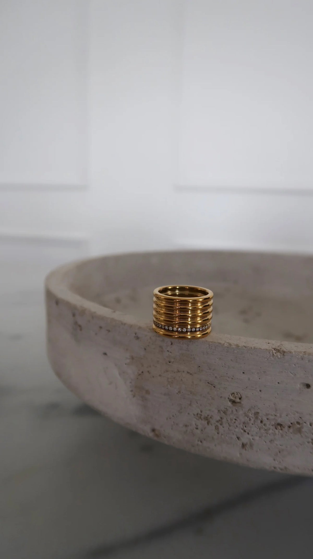 Elegant Faith Ring by Chansuttpearls featuring a pearl-adorned design with a delicate, religious-inspired motif.