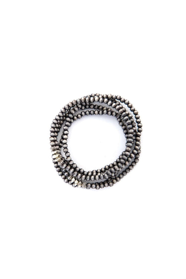 5 Strand Faux Navajo Pearl Bracelet w/ Silver Accents - Cowgirl Charm