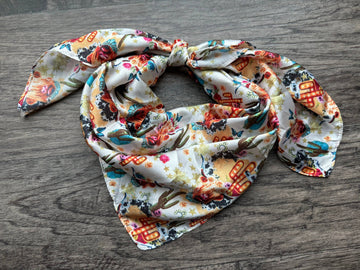 WILD RAG SCARF Boho Cactus Highland Cow