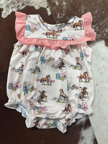 Running Horse SS Romper