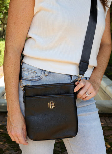 Caroline Hill Vegan Leather Crossbody Bag – Lightweight Travel Purse with Adjustable Strap