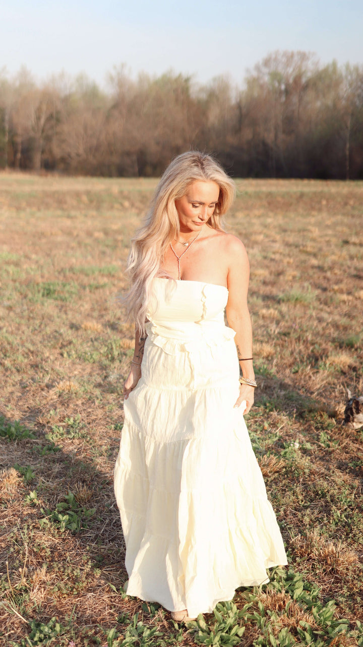 TICTOC Juliea lightweight gauze two-piece maxi skirt set with flowy skirts and matching tops, perfect for casual summer wear.
