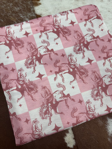 Plaid Bucking Horse Swaddle