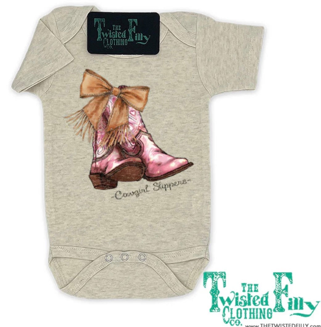 Cowgirl Slippers Infant One Piece