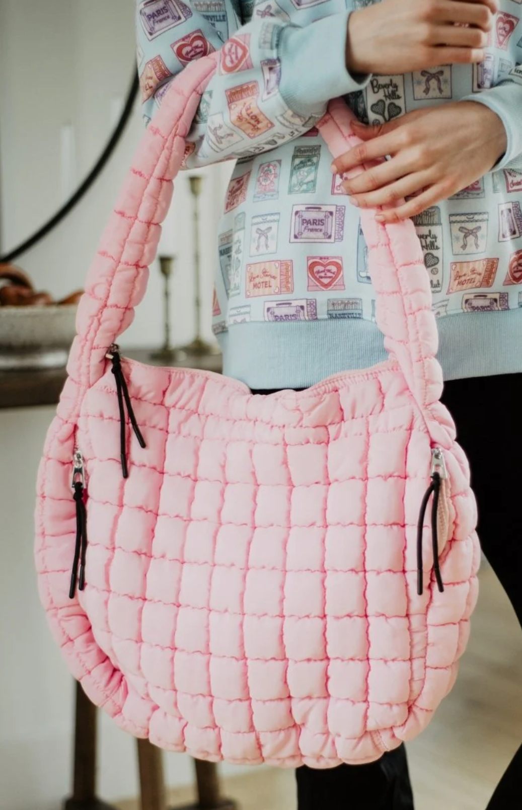 Katydid Puffer Tote Bag
