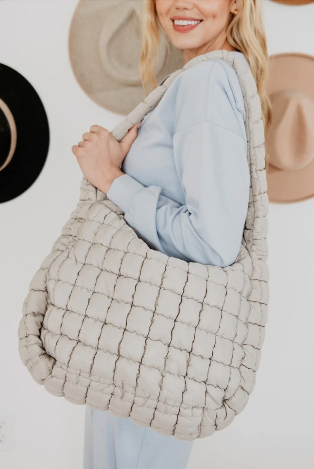 Katydid Puffer Tote Bag