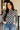 Checkered printed long sleeve mesh top by Lucky & Blessed, featuring a stylish checkered pattern and lightweight, breathable fabric.