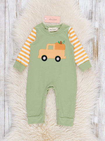 Embroidered Lil’ Harvest Rider Romper