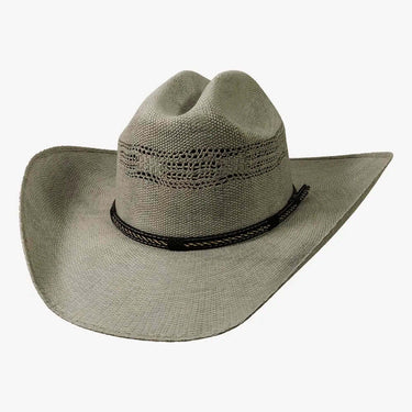 Men's American Maverick cowboy hat by American Hat Maker, vented crown Bangora straw, stylish western hat with wide brim.