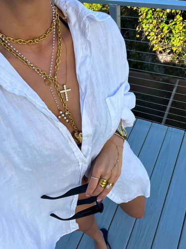 Chansuttpearls DIAMOND CROSS NECKLACE - Cowgirl Charm