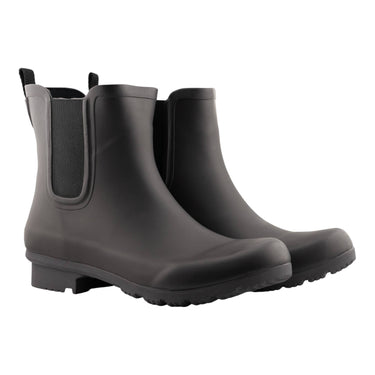 Roma Boots Chelsea matte eggplant women's ankle rain boots, stylish waterproof footwear with a matte finish and ankle height.