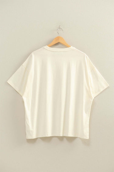 Crew Neck Short Sleeve Oversized T-shirt - Cowgirl Charm