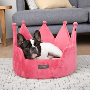 NANDOG Prive Collection Large Crown Bed -ROYAL PINK
