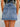 Denim High Waist Wrapped Mini Skirt - Cowgirl Charm