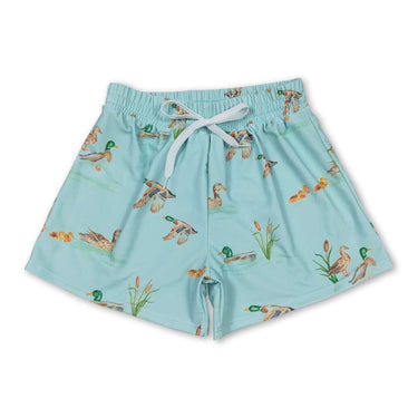 Duck kids boys summer swim trunks - Cowgirl Charm