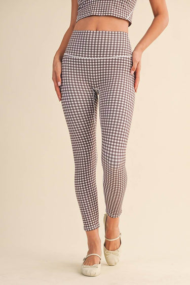 Gingham Print Aligned Performance High - Rise Leggings - Cowgirl Charm