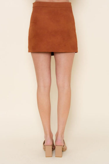 GOLD TRIM DETAIL ASYMMETRICAL MINI SKIRT - Cowgirl Charm