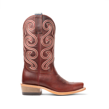 HYER Meriden women's cowboy boots in merlot cowhide with cutter toe design, Western style, HW42019.