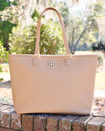 Caroline Hill Oversized Tote Bag – Vegan Leather Work, Travel, and Everyday Handbag with Zipper Closure