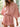 Kim Caven Collared Neck Belted Half Sleeve Romper Set – Casual Chic in Pink & White - Cowgirl Charm