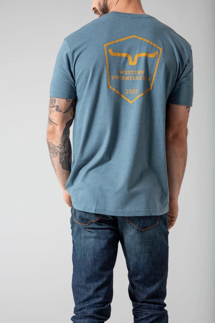 Kimes Ranch shielded trucker T-shirt with graphic design, casual fit, and classic trucker style for outdoor or everyday wear.