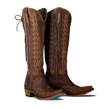 Lane Boots Lexington Knee High Corset - Cognac