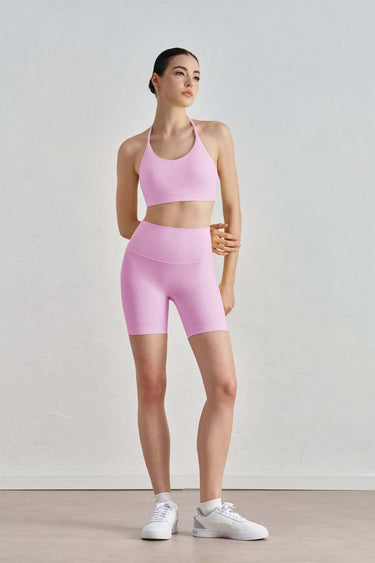 Luna 2-piece sports bra and shorts yoga and Pilates workout set by 91thelabel, featuring a comfortable, stretchy athletic wear design.