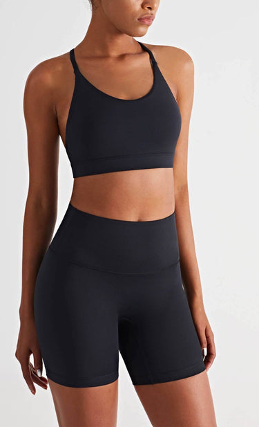 Luna 2 Piece Sports Bra & Shorts Yoga Pilates Workout Set - Cowgirl Charm