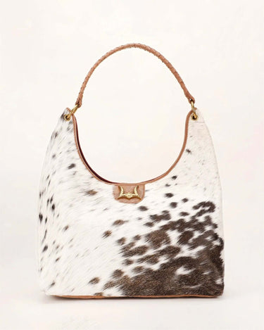 Loyal West LW large purse with spacious design, featuring a sleek black leather exterior and silver hardware accents.