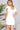 off White Double Ruffle Sleeve Textured Mini Dress – Square Neck Fit & Flare - Cowgirl Charm