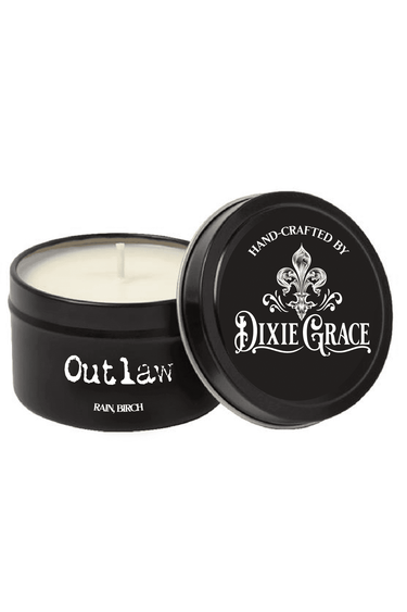 Outlaw - 8 oz Candle Tin - Cotton Wick - Cowgirl Charm