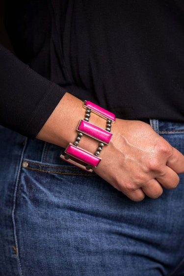 Pink Bar Stretch bracelet - Cowgirl Charm