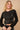 Ribbed Mock Neck Rhinestone Fringe Crop Sweater - Cowgirl Charm