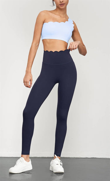 Scallop Top High Waist Leggings - Cowgirl Charm