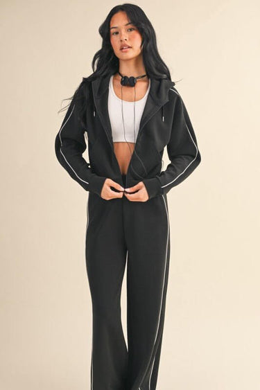 KIMBERLY C Soft Air Scuba Wide Leg Pant in active wear, featuring a comfortable, relaxed fit with wide legs and soft fabric.