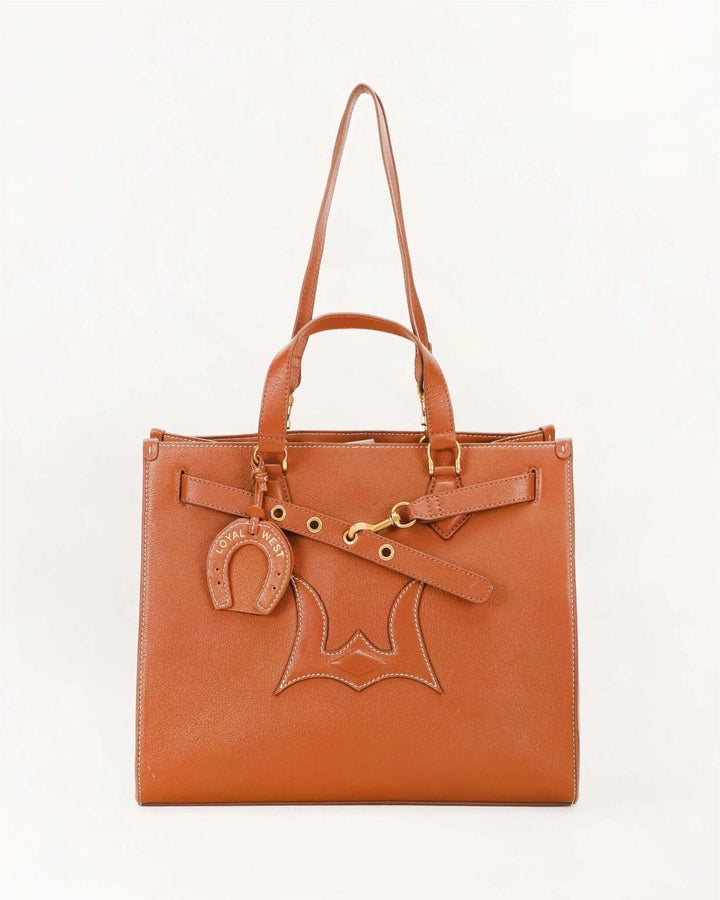 Loyal West standard medium tote bag made of durable fabric, featuring sturdy handles and a spacious interior for everyday use.