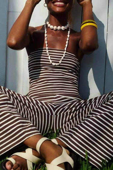 Strapless Striped Pants Set - Cowgirl Charm