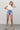 Tummy Control High Rise Distressed Denim Shorts with Elastic Waistband - Cowgirl Charm