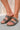 Women’s Double Buckle Slip - On Sandals – Comfort Footbed, Brown Monogram Print Slides - Cowgirl Charm