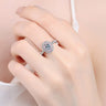 1 Carat Moissanite Halo Ring – 925 Sterling Silver - Cowgirl Charm