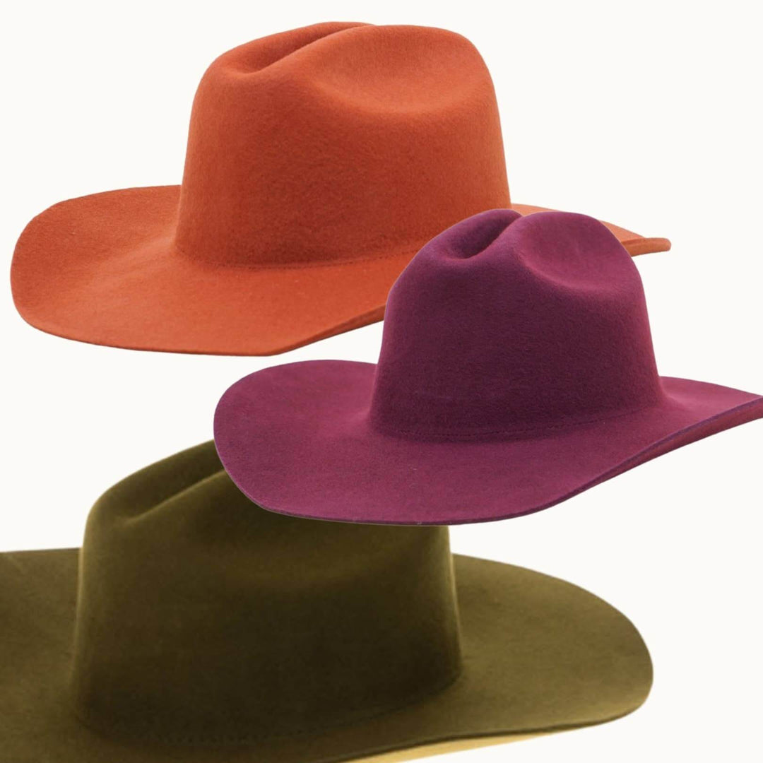 100% Australian Wool Western Cattleman Cowboy Hat Adjustable - Cowgirl Charm