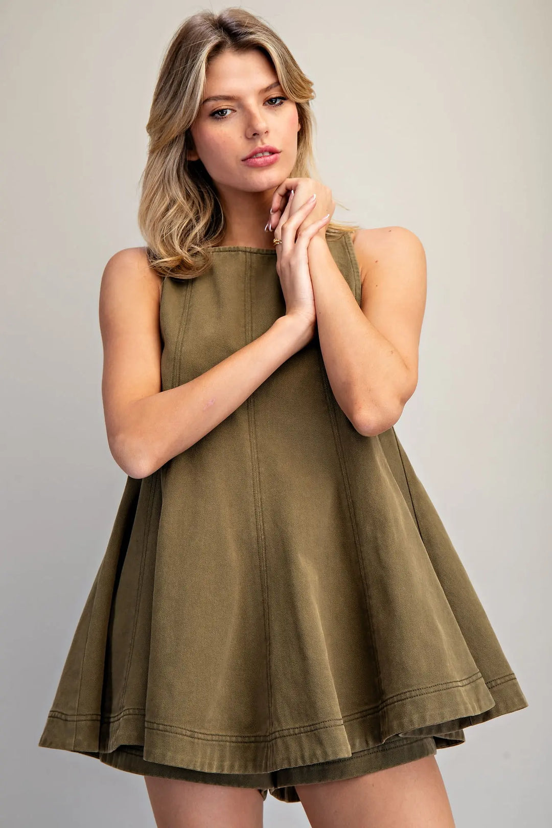 ee:some Elastic Waist Side Pocket Top