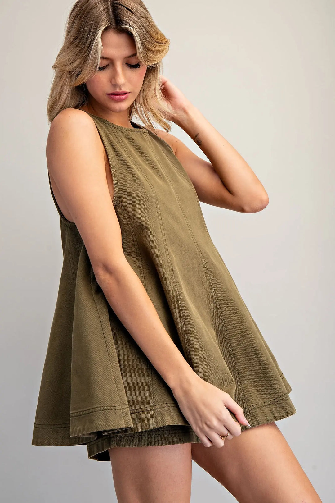 ee:some Elastic Waist Side Pocket Top