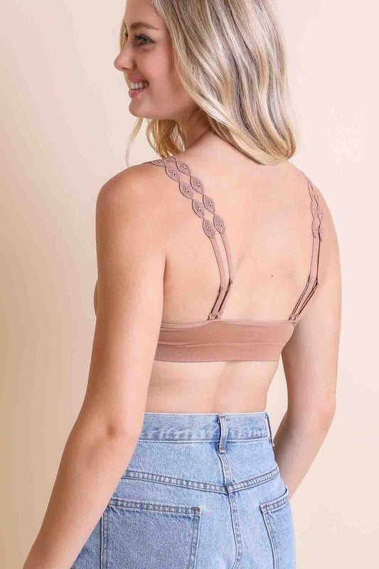 Boho Eye Lace Applique Bralette