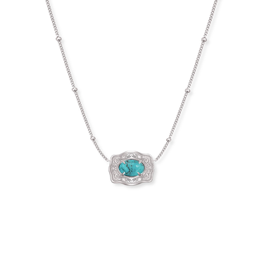Ultra Mini Belt Buckle Necklace (Oasis) Spurwest